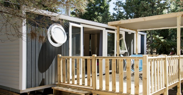 MOBIL HOME 3 habitacions costat muntanya (6pers.) Model 2014